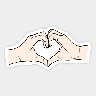 Hands Making A Heart Symbol Love Valentines Day Sticker